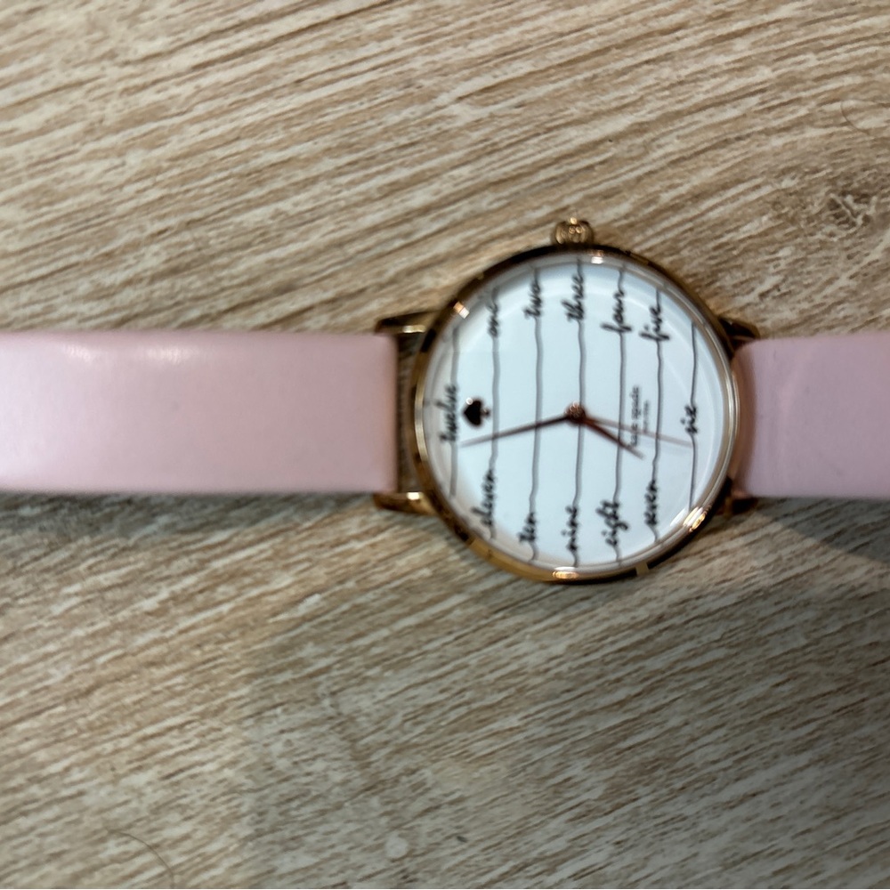 Kate Spade Women’s Metro Pink Leather Strap Watch - Picture 7 of 8